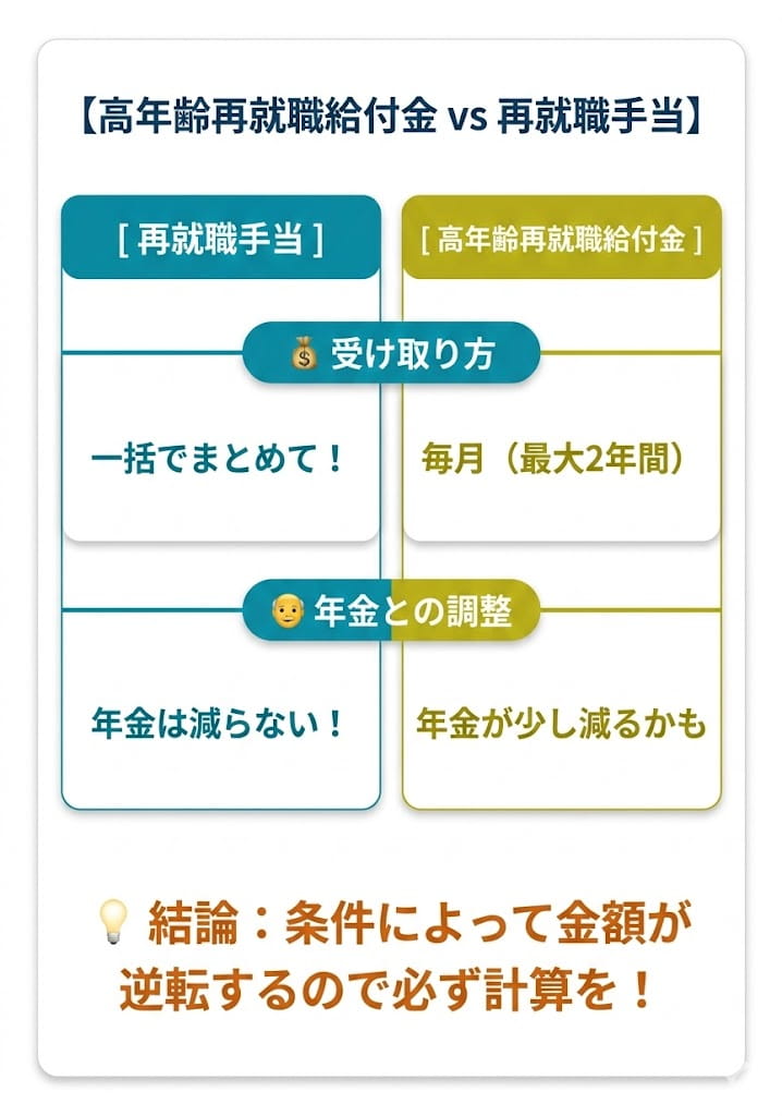 どっちが得?再就職手当との比較ポイント
