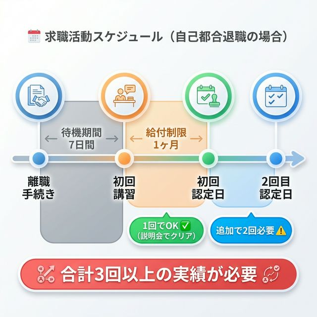 認定日までに必要な求職活動の回数