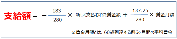 高年齢雇用継続基本給付金の支給額