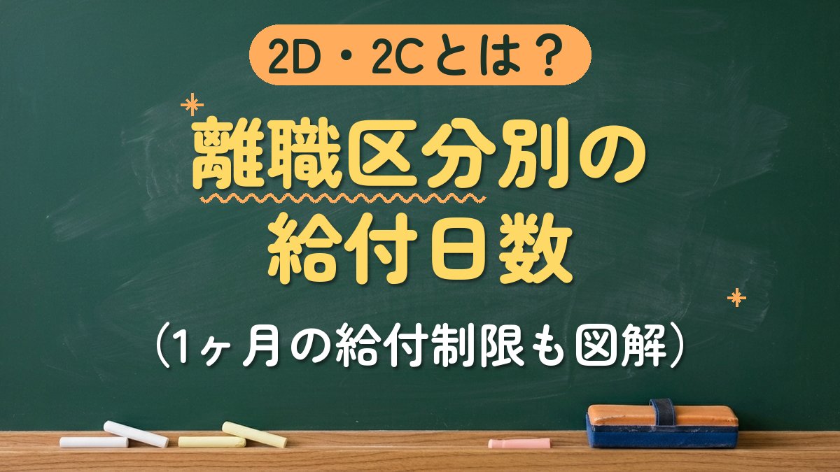 2D・2Cとは？離職区分別の給付日数（1ヶ月の給付制限も図解）
